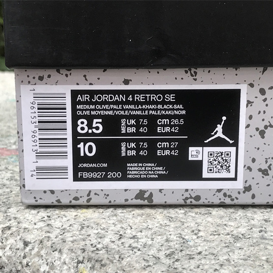 Air Jordan 4 Craft “Olive” Sneaker         FB9927-200  - EUR FASHION