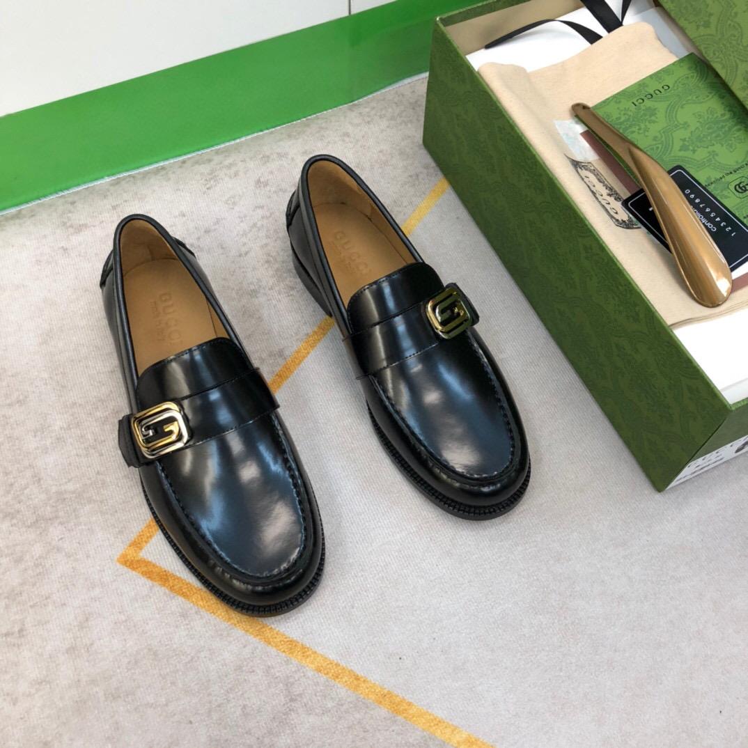 Gucci Logo-plaque Leather Loafers (Upon Uk Size) - EUR FASHION