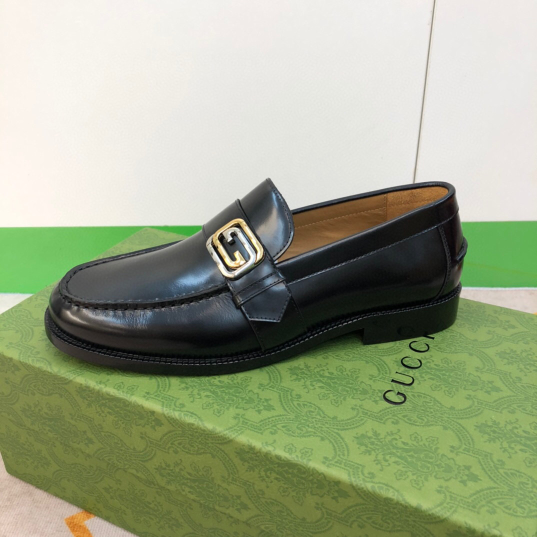 Gucci Logo-plaque Leather Loafers (Upon Uk Size) - EUR FASHION