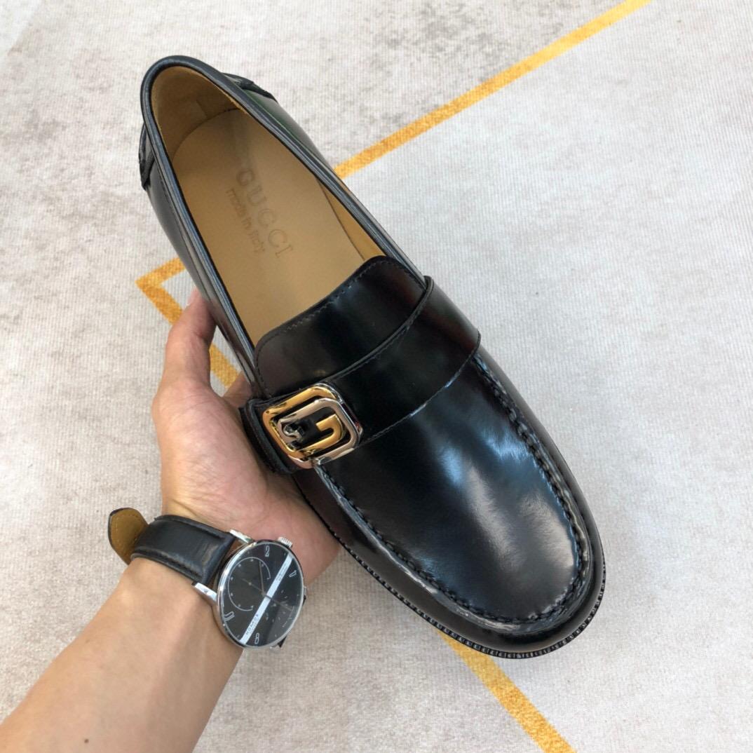 Gucci Logo-plaque Leather Loafers (Upon Uk Size) - EUR FASHION