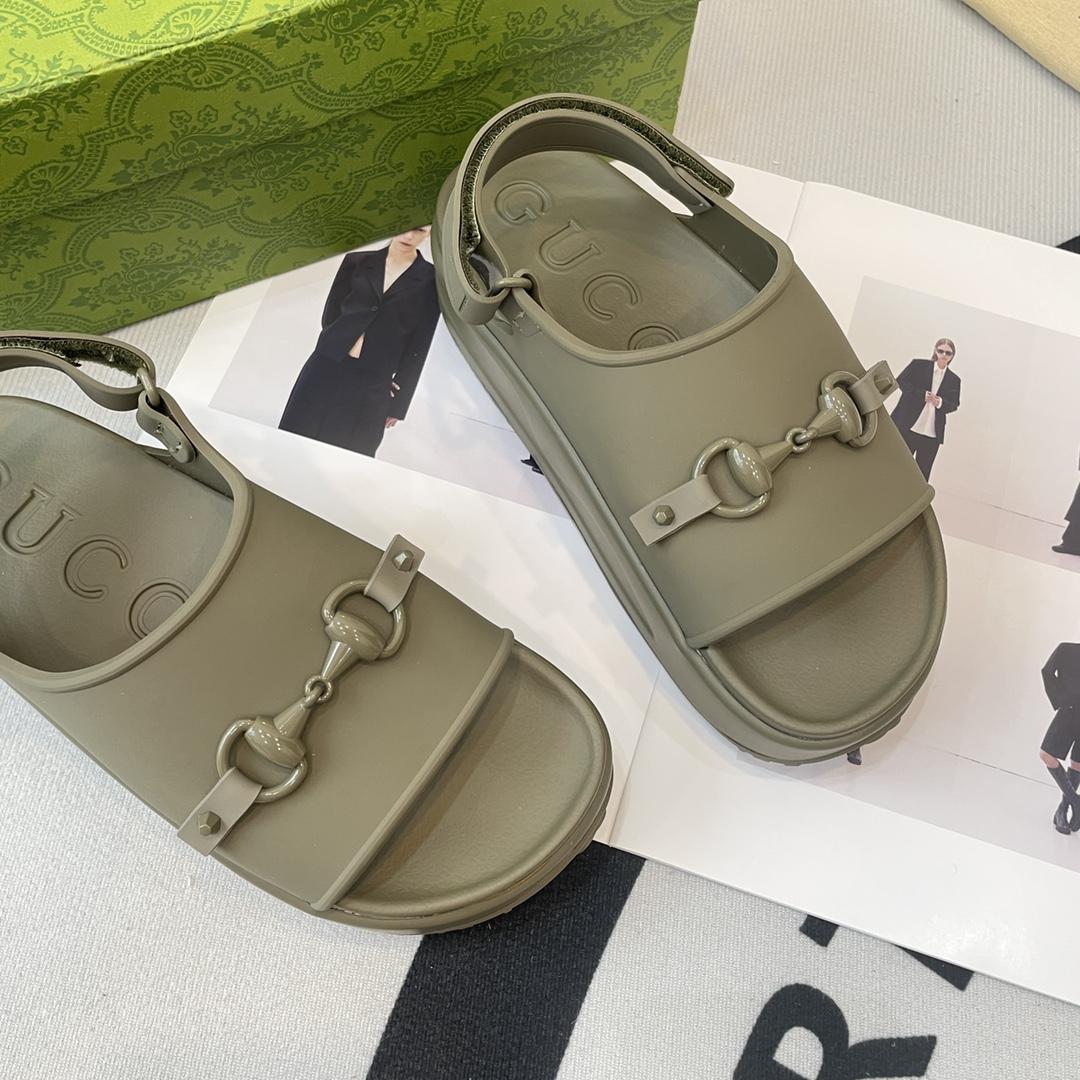 Gucci Horsebit Flatform Sandal - EUR FASHION