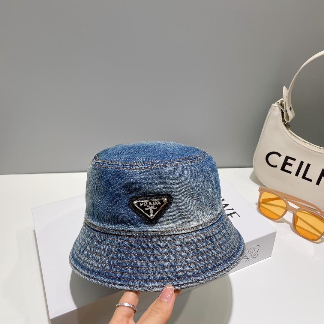 Prada Denim Bucket Hat - EUR FASHION