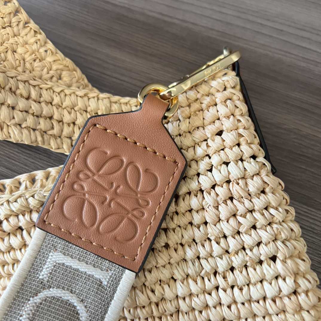 Loewe Mini Slit Bag In raffia And Calfskin - EUR FASHION