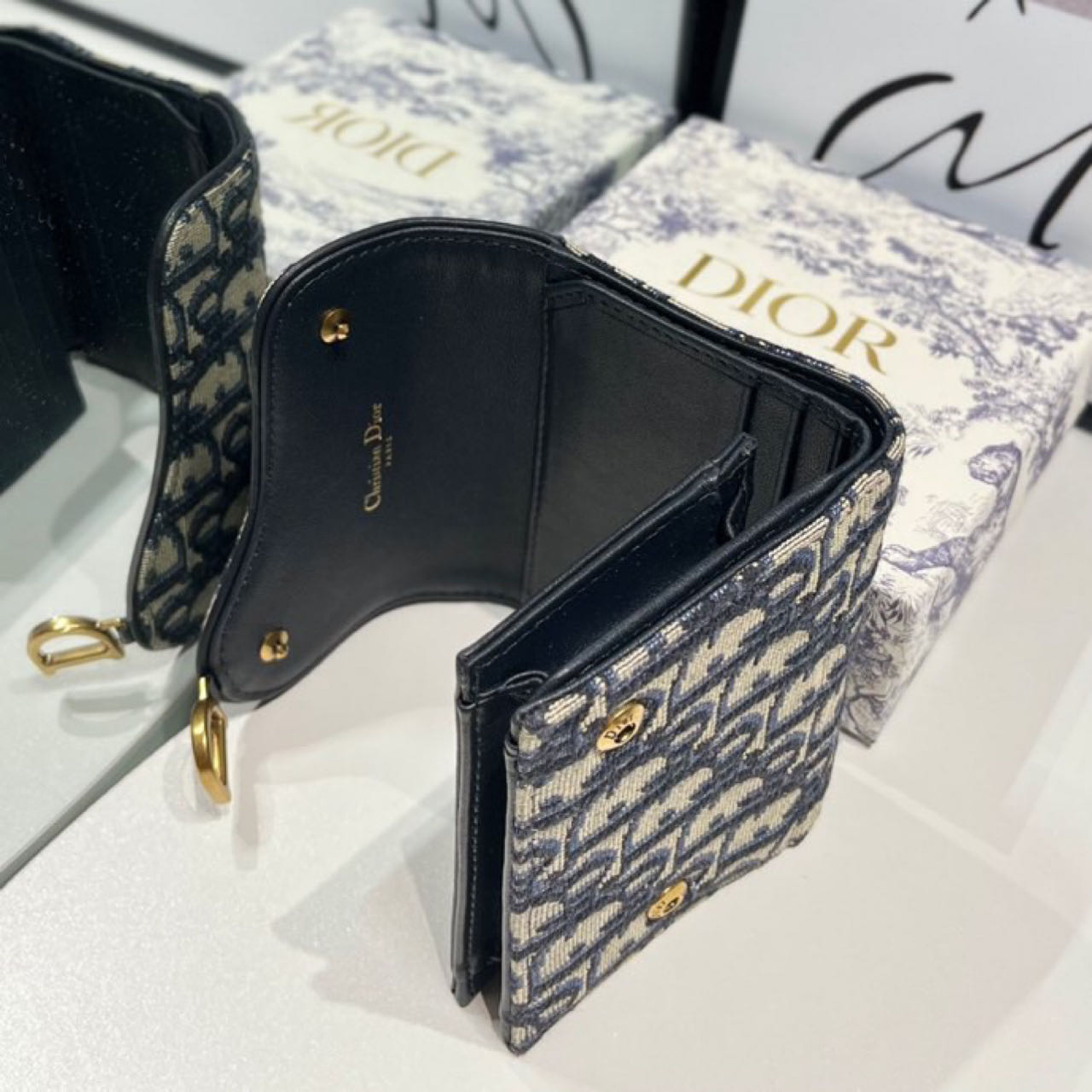 Dior  Saddle Lotus Wallet - EUR FASHION