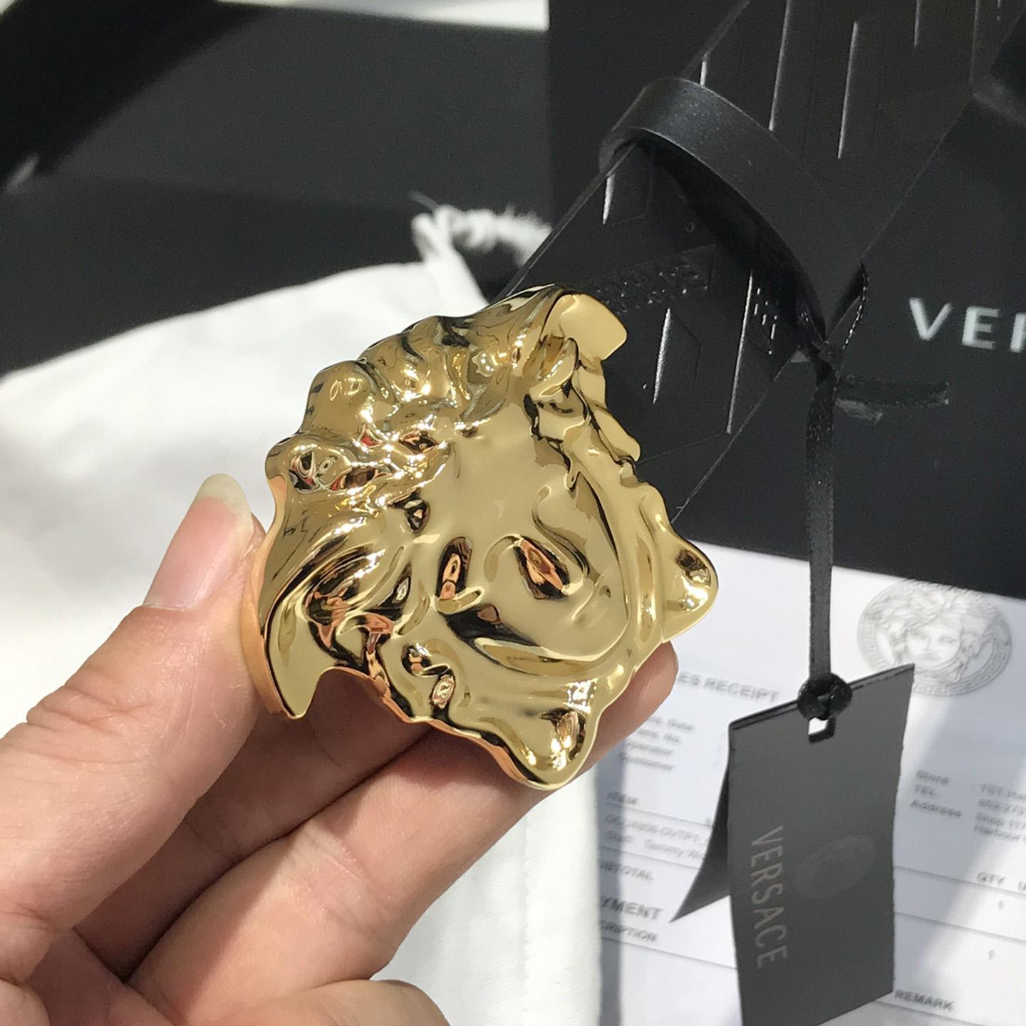 Versace Medusa Leathre Belt 38mm - EUR FASHION