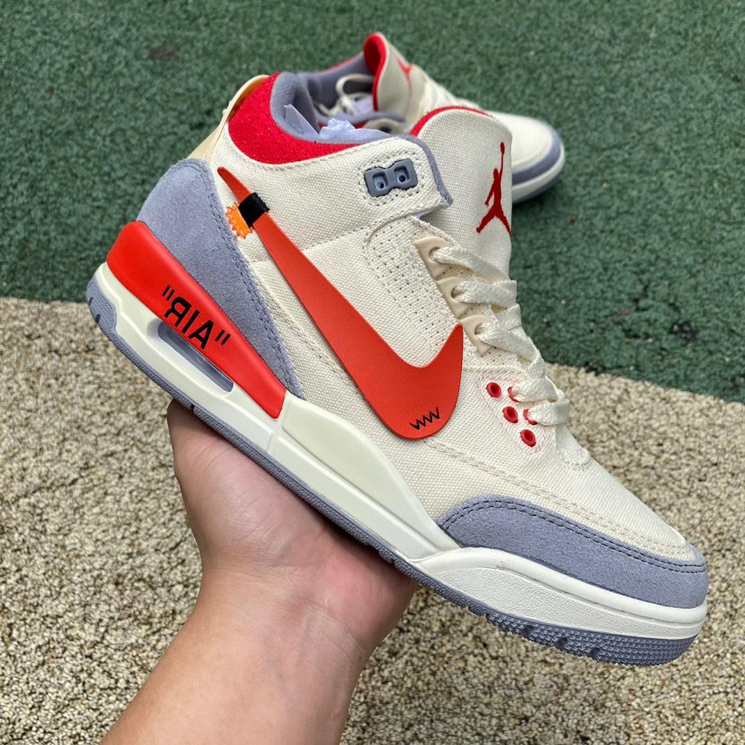 OFF-WHITE x Air Jordan 3 AJ3 Sneakers     DH7139-100 - EUR FASHION