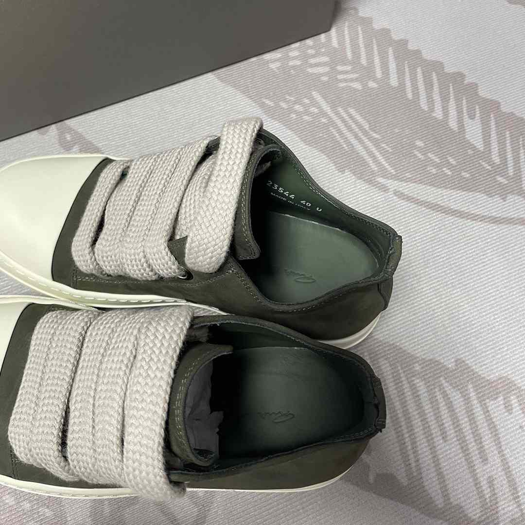 Rick Owens Leather Low-top Sneakers - EUR FASHION