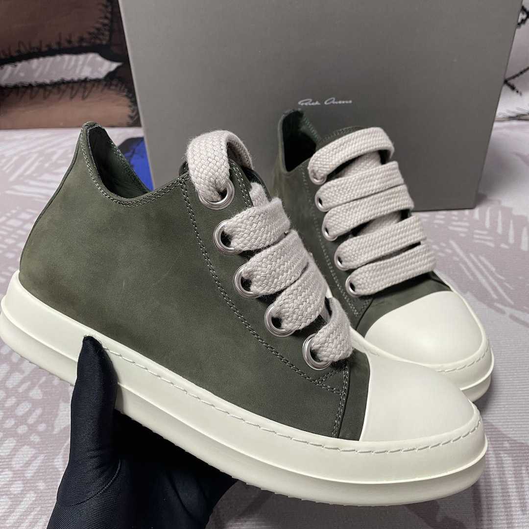 Rick Owens Leather Low-top Sneakers - EUR FASHION