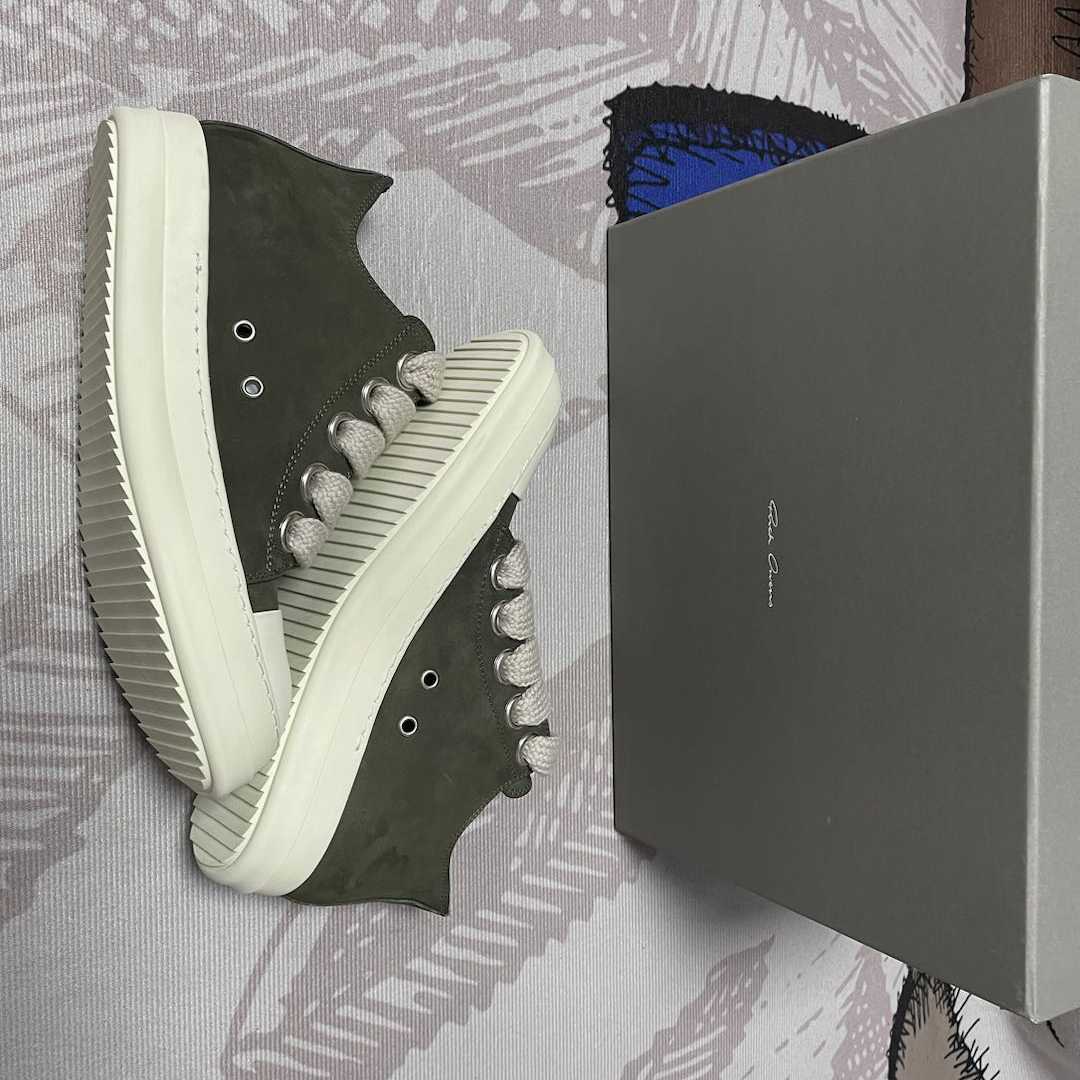 Rick Owens Leather Low-top Sneakers - EUR FASHION