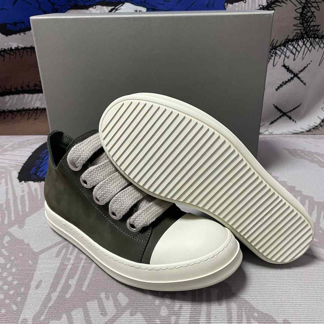 Rick Owens Leather Low-top Sneakers - EUR FASHION
