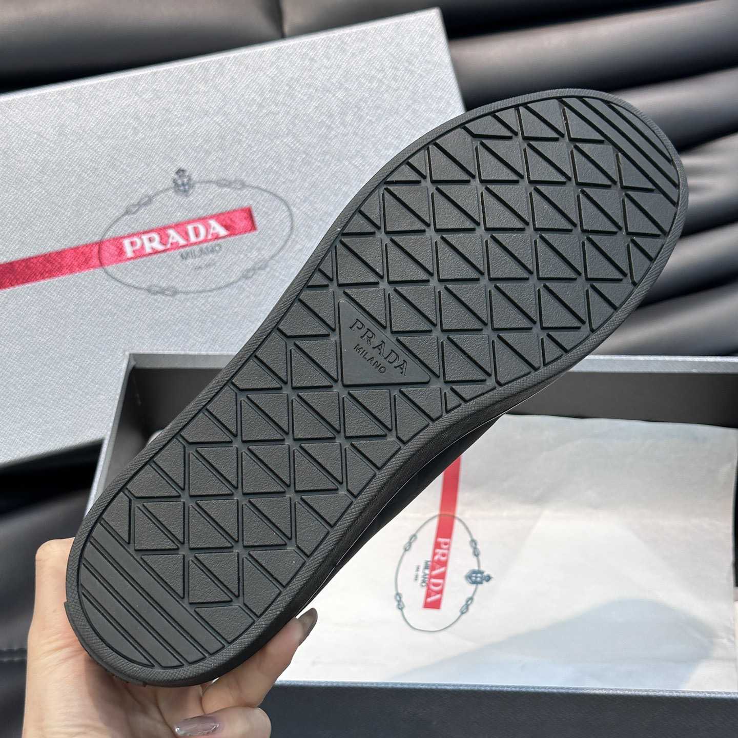 Prada Leather And Re-Nylon Sneakers - EUR FASHION
