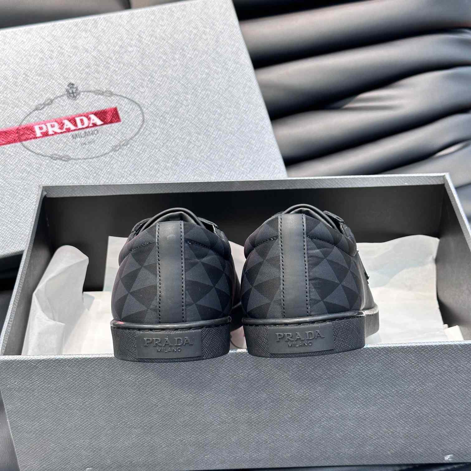 Prada Leather And Re-Nylon Sneakers - EUR FASHION