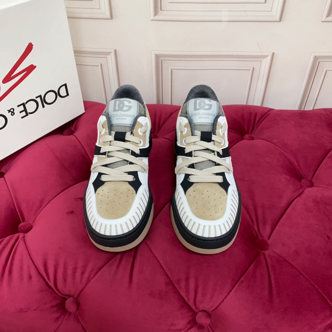 Dolce & Gabbana Mixed-material New Roma Sneakers - EUR FASHION