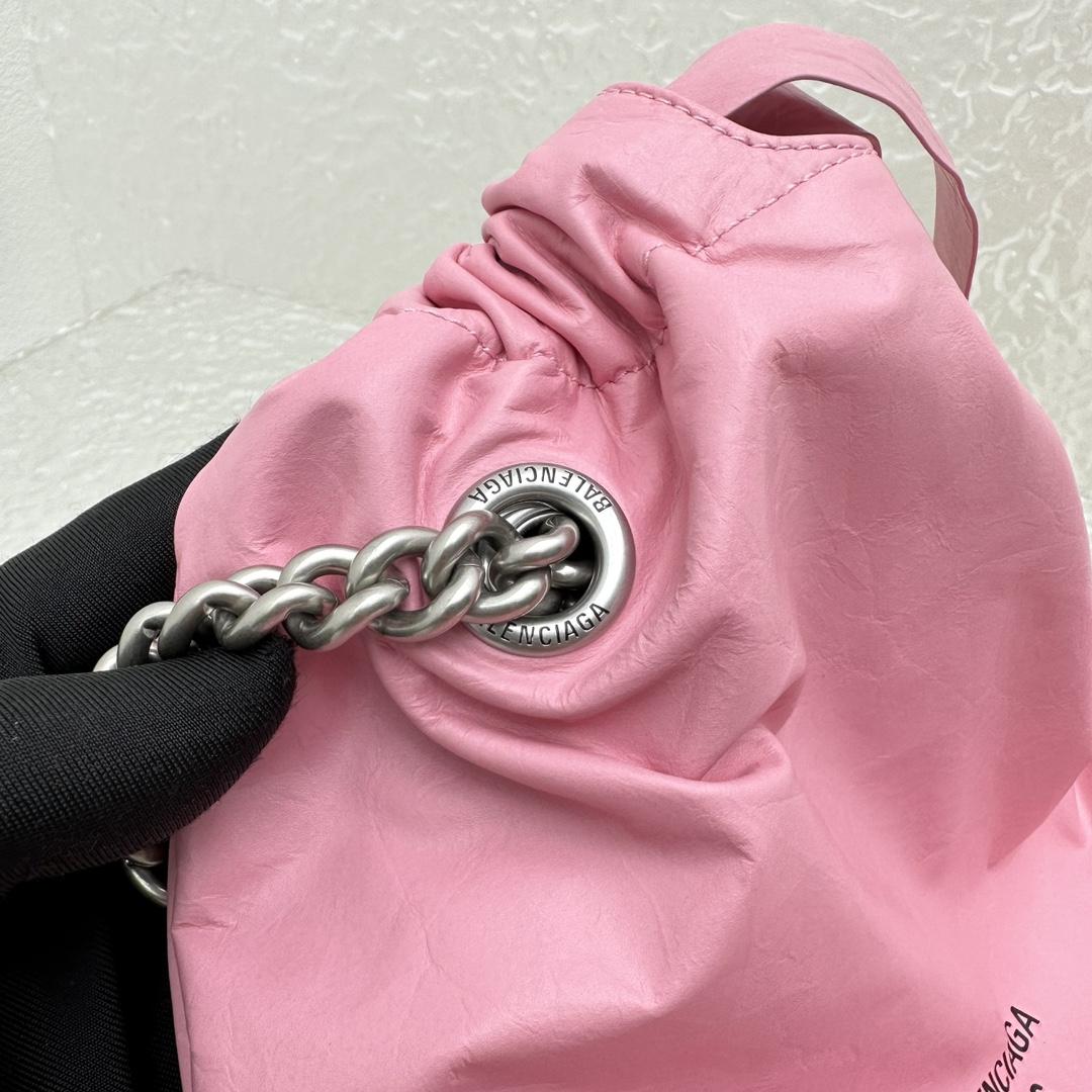 Balenciaga Crush Small Tote Bag In Pink(27X10X32CM) - EUR FASHION