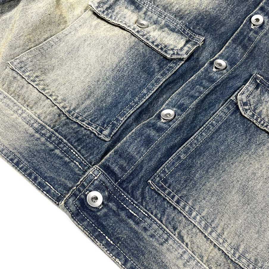 Rick Owens Cropped Denim Jacket - EUR FASHION