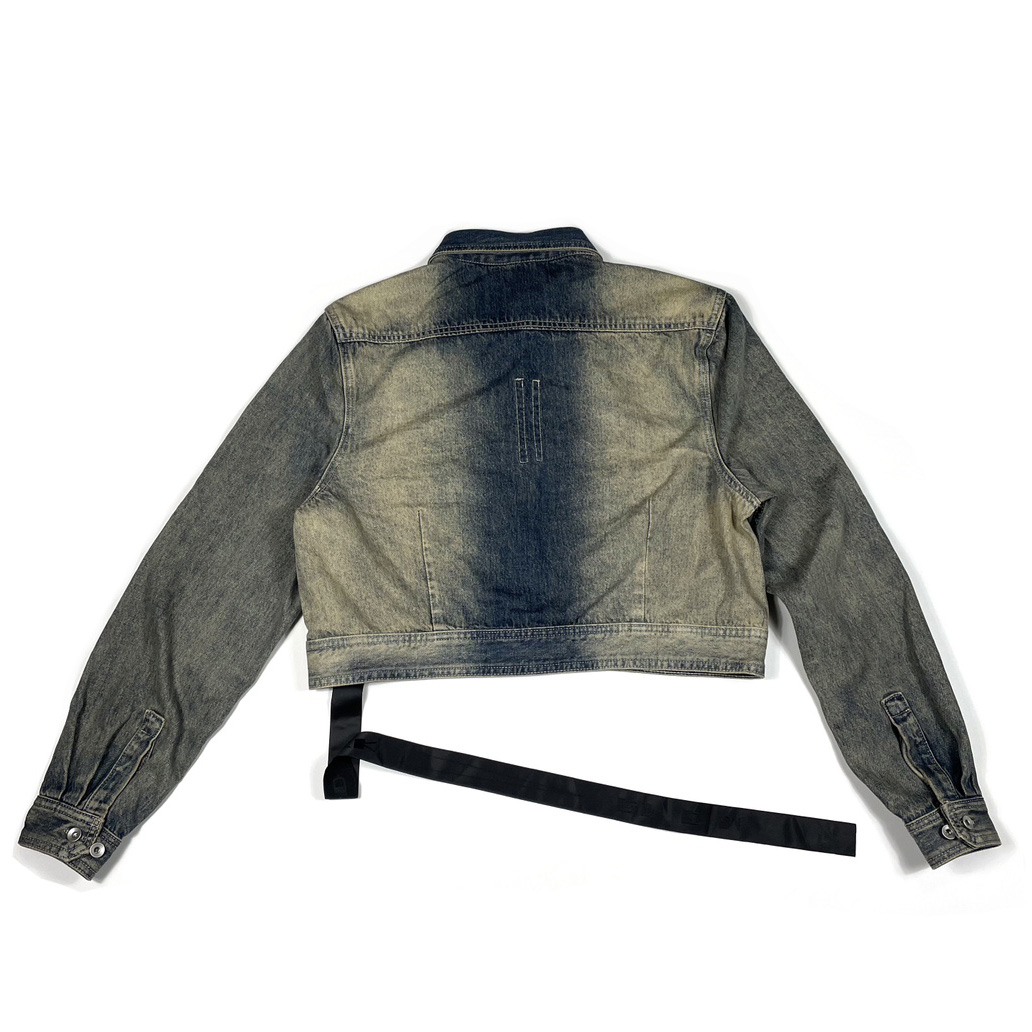 Rick Owens Cropped Denim Jacket - EUR FASHION