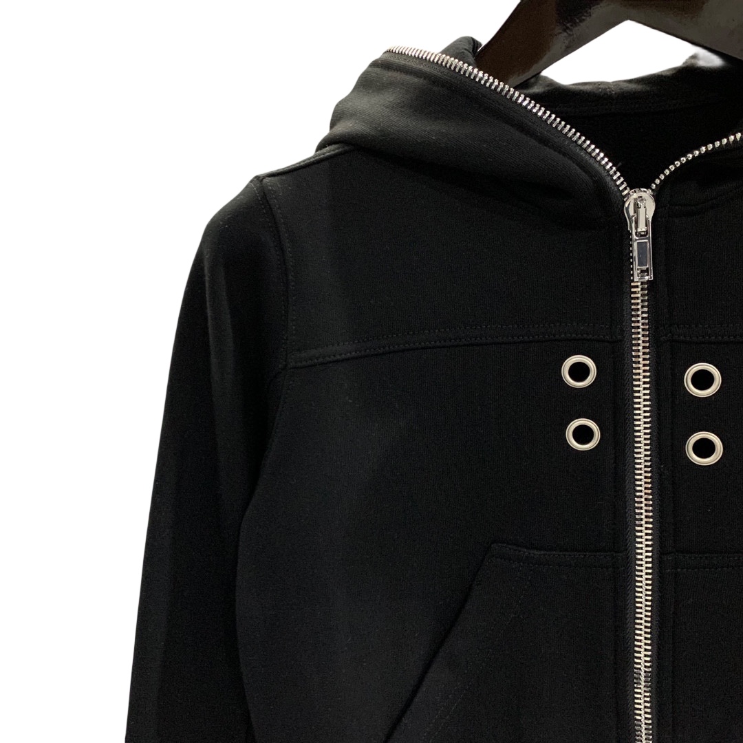 Rick Owens Eyelet-detail Zip-up Hoodie - EUR FASHION