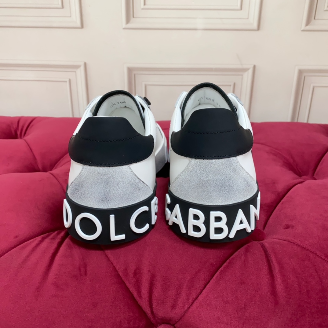 Dolce & Gabbana Portofino Vintage Calfskin Sneakers - EUR FASHION