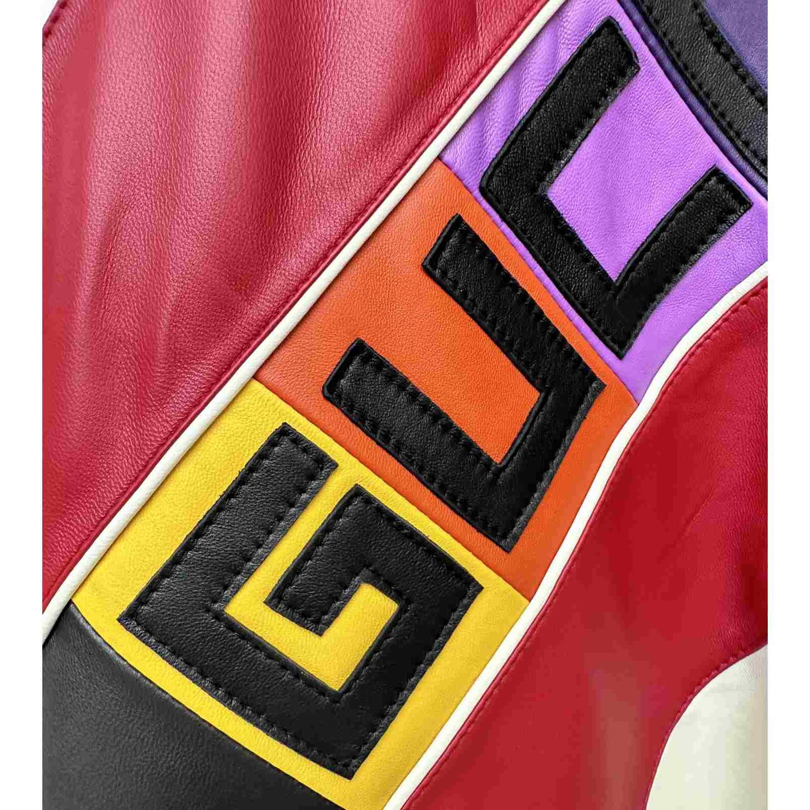 Gucci Leather Bomber Jacket With Gucci Lettering - EUR FASHION
