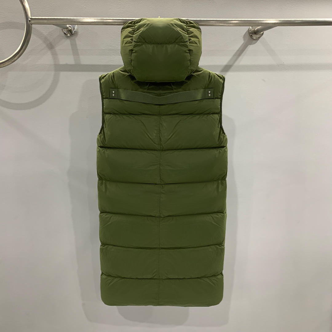 Rick Owens Green Padded Down Vest - EUR FASHION