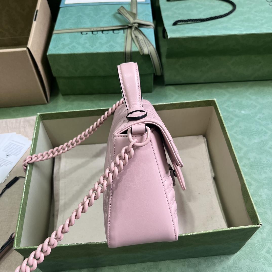 Gucci GG Marmont Mini Top Handle Bag(21-15.5-8cm) - EUR FASHION