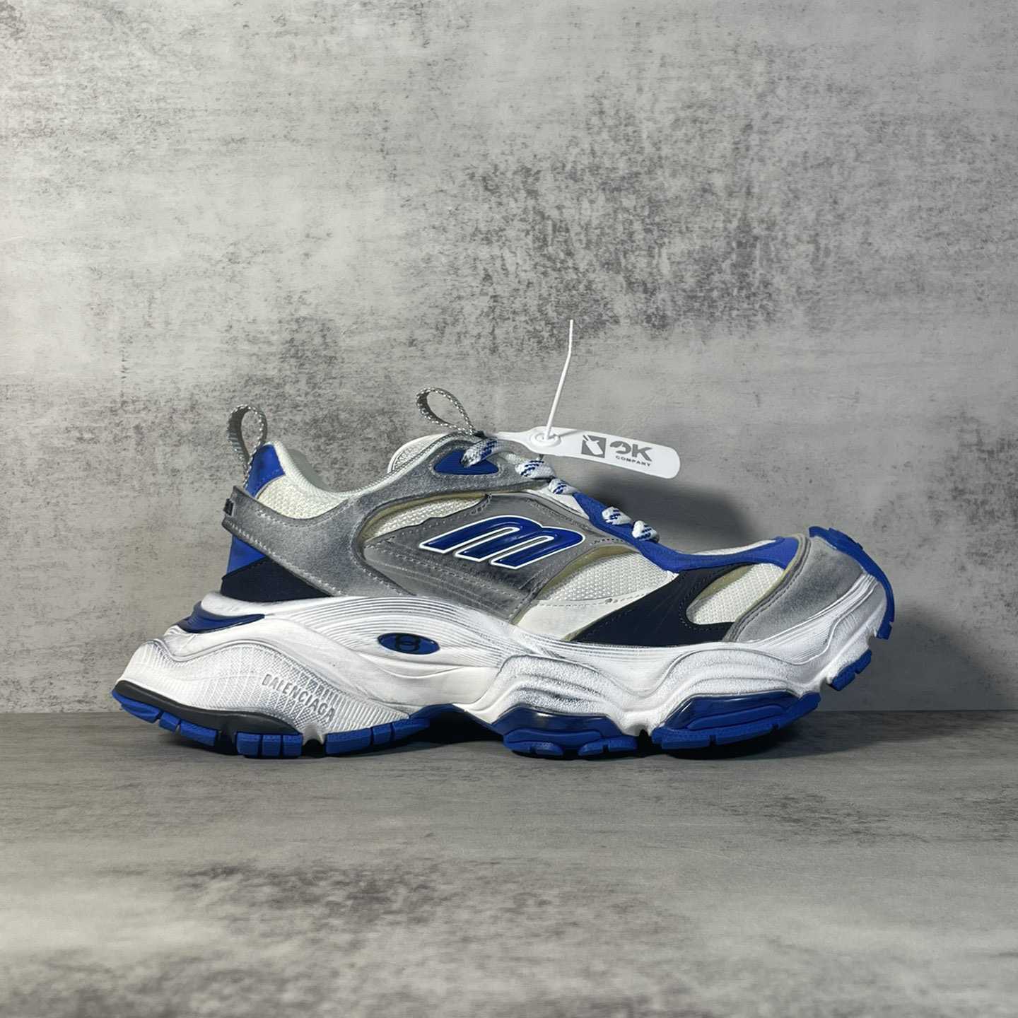 Balenciaga Cargo Sneaker In Grey,White And Blue  - EUR FASHION
