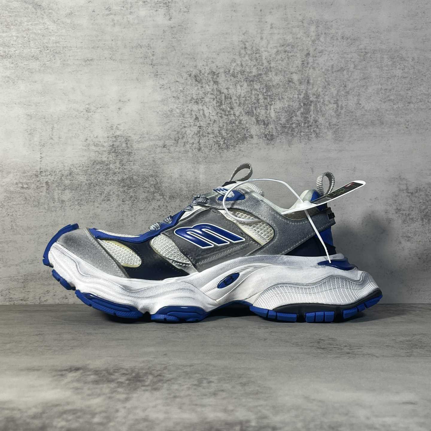 Balenciaga Cargo Sneaker In Grey,White And Blue  - EUR FASHION