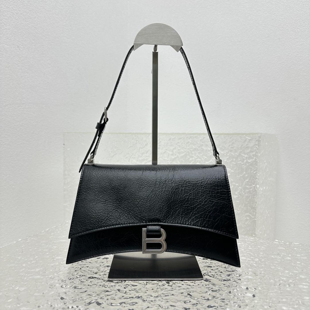 Balenciaga Women's Crush Small Sling Bag In Black - EUR FASHION