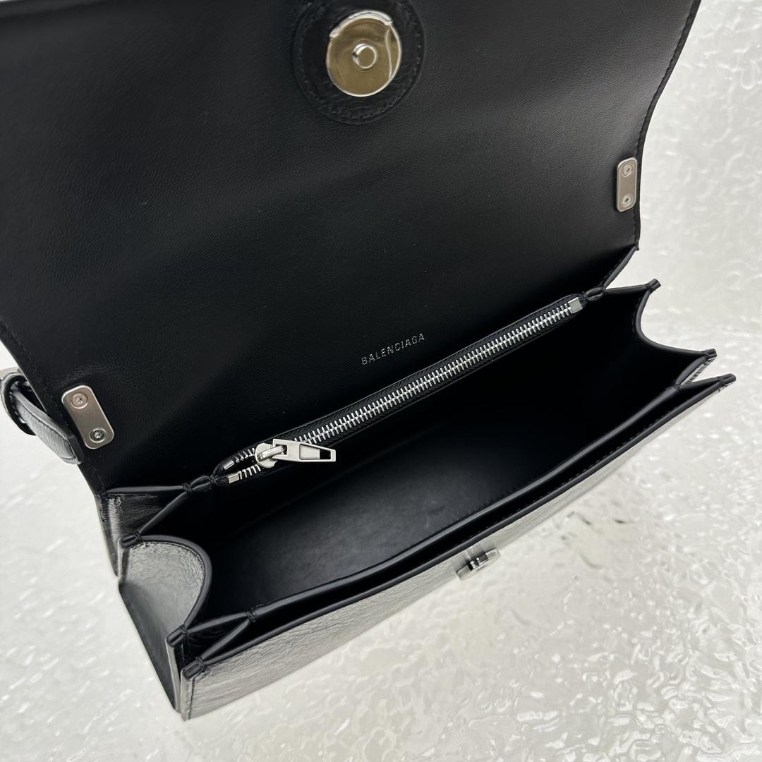 Balenciaga Women's Crush Small Sling Bag In Black - EUR FASHION