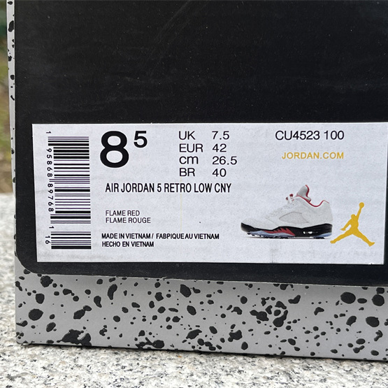 Air Jordan 5 Low “Fire Red” Sneakers    CU4523-100 - EUR FASHION