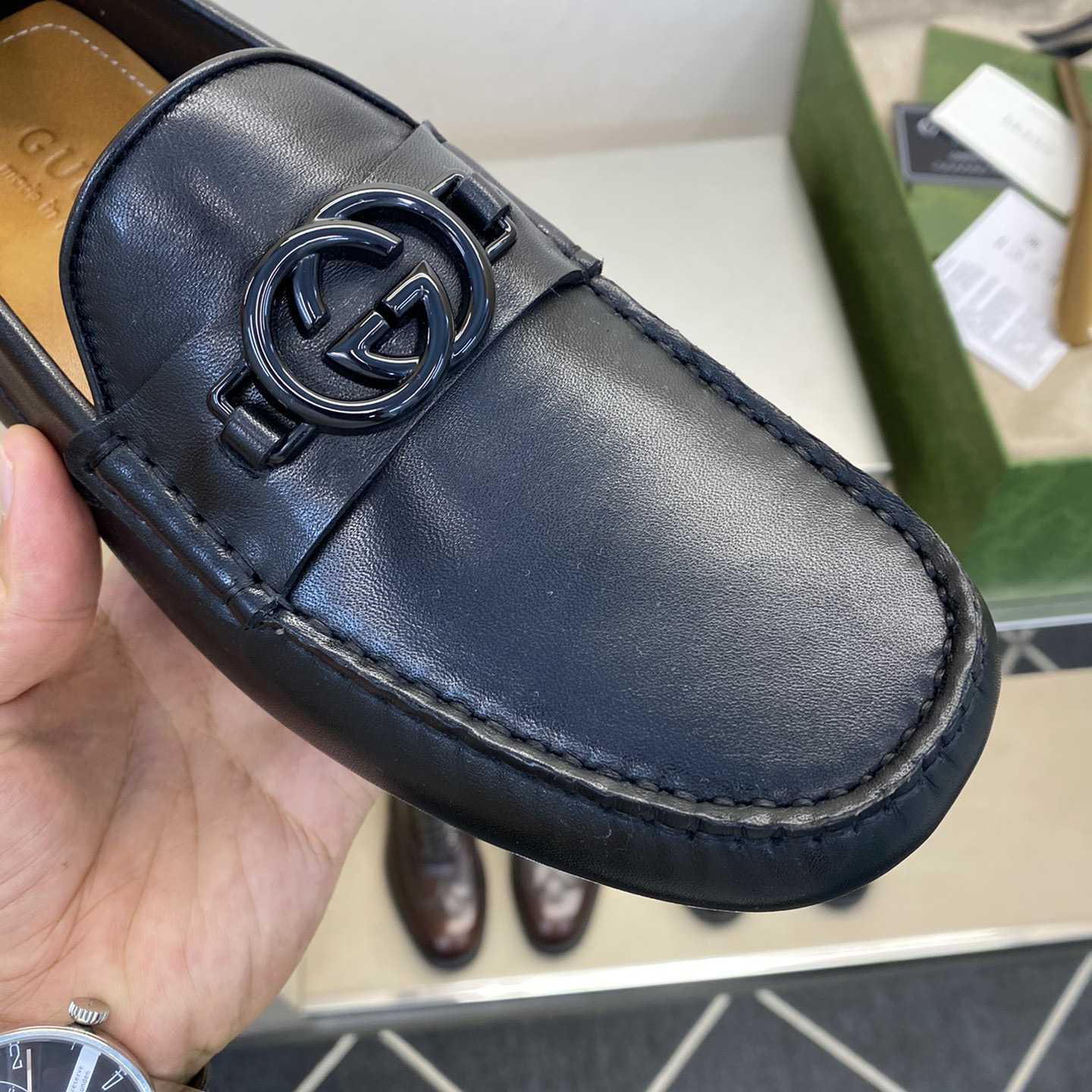 Gucci Ayrton GG Logo Driving Shoe - EUR FASHION