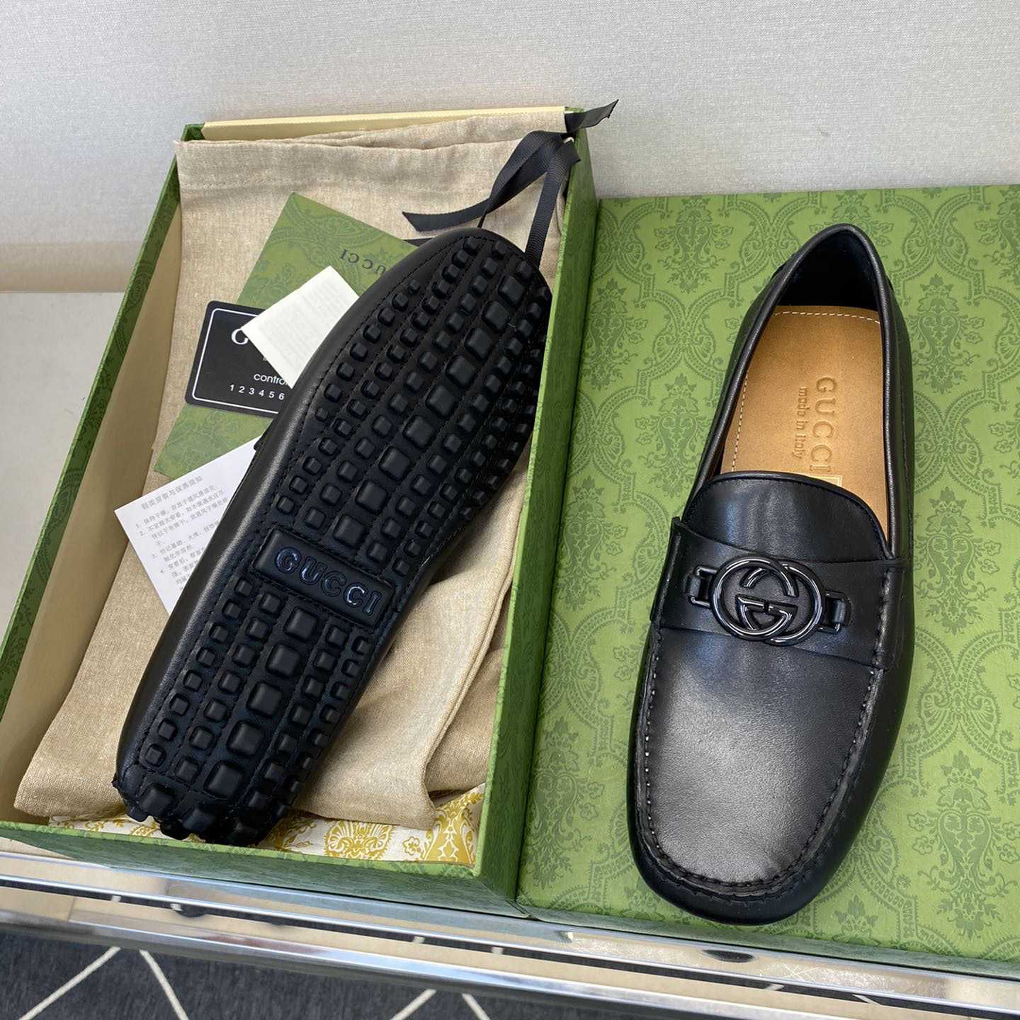 Gucci Ayrton GG Logo Driving Shoe - EUR FASHION