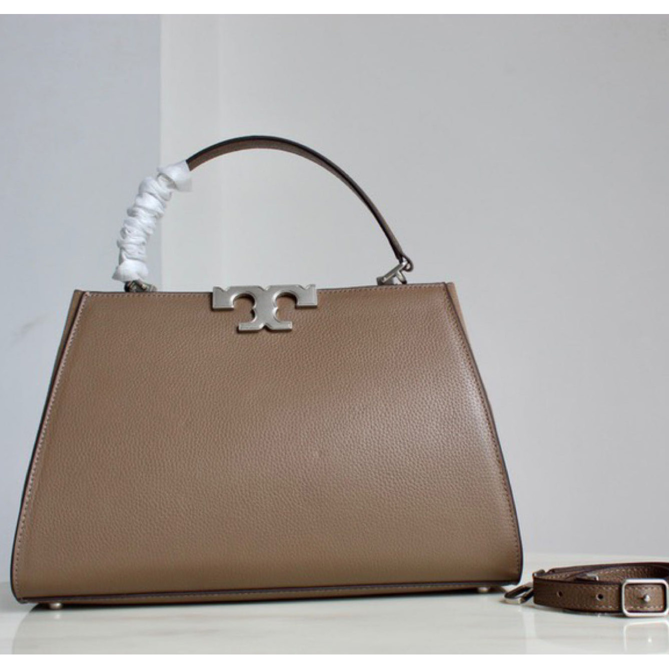 ToryBurch Eleanor Pebbled Satchel   32-2.8-21cm - EUR FASHION