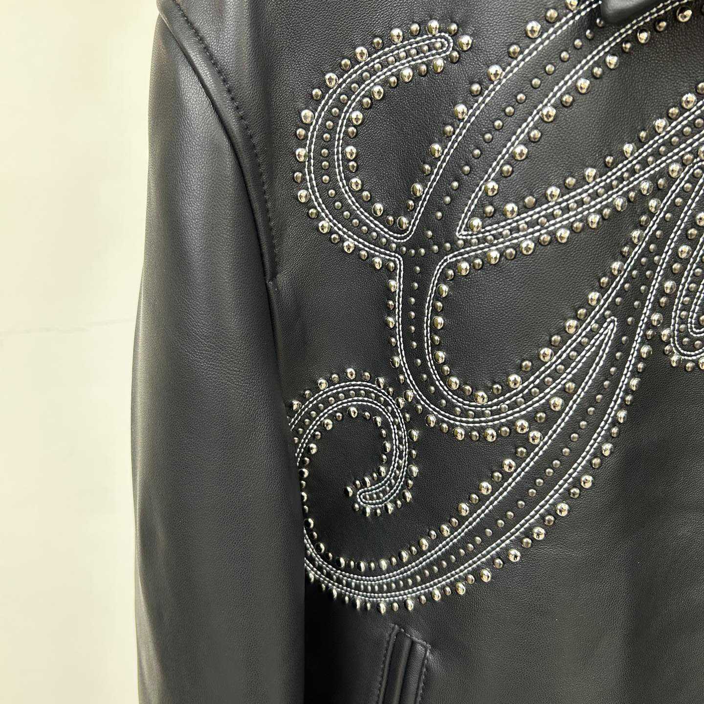 Givenchy Studded-logo Leather Jacket - EUR FASHION