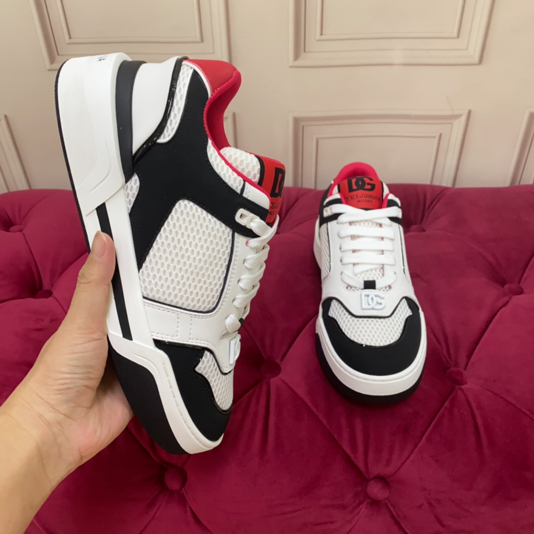 Dolce & Gabbana Mixed-material New Roma Sneakers - EUR FASHION