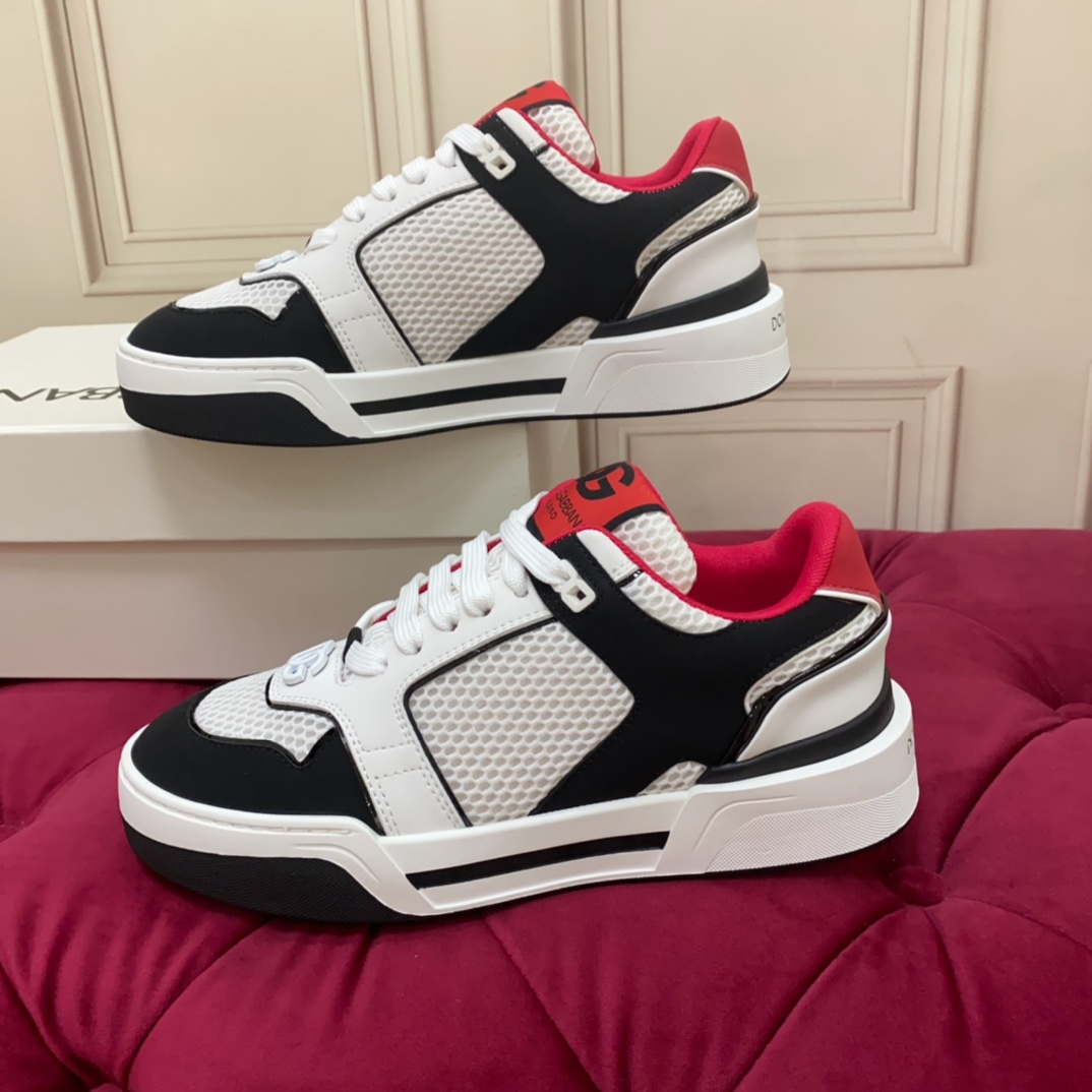 Dolce & Gabbana Mixed-material New Roma Sneakers - EUR FASHION