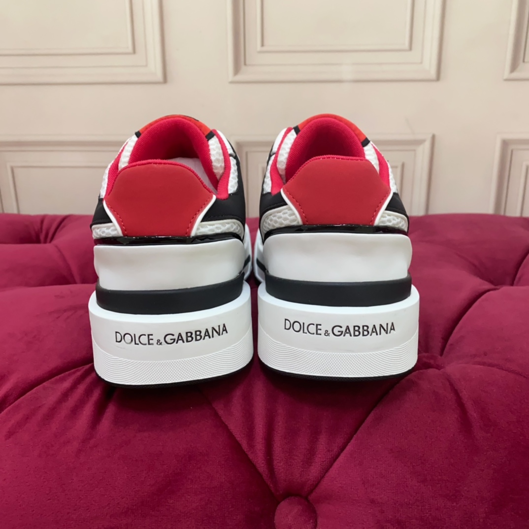 Dolce & Gabbana Mixed-material New Roma Sneakers - EUR FASHION