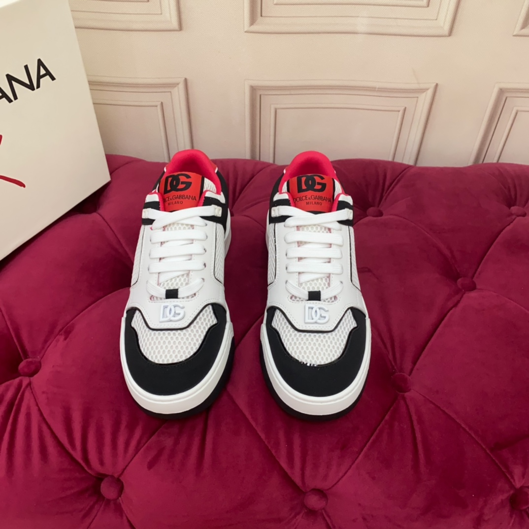 Dolce & Gabbana Mixed-material New Roma Sneakers - EUR FASHION