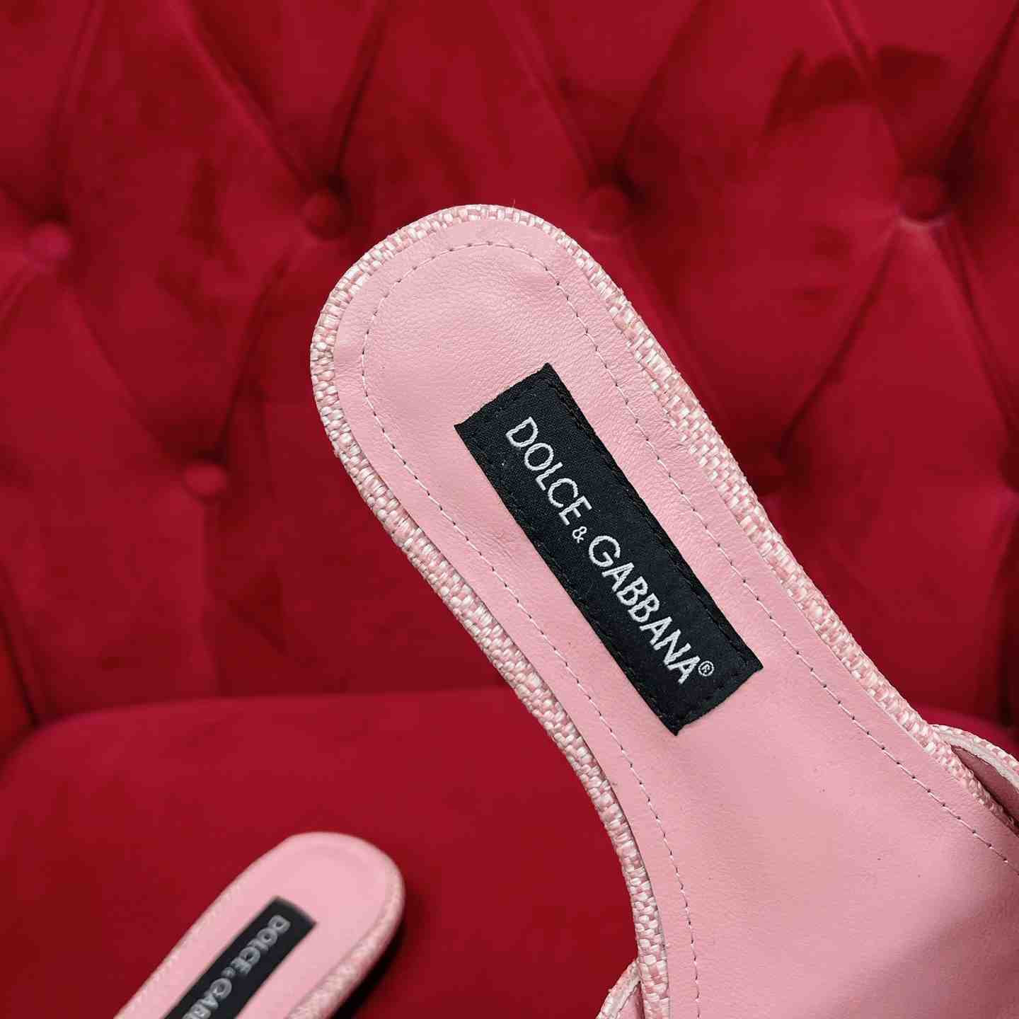 Dolce & Gabbana Raffia Sliders - EUR FASHION