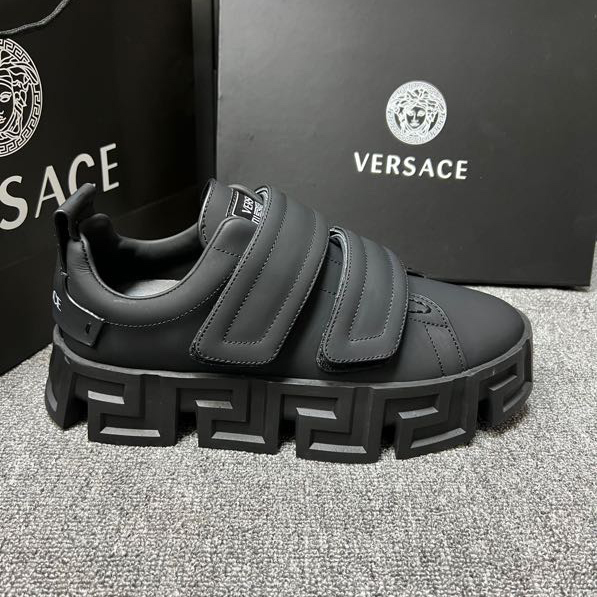 Versace Greca Labyrinth Chunky Leather Sneakers - EUR FASHION
