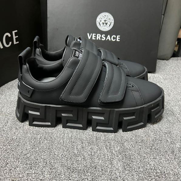 Versace Greca Labyrinth Chunky Leather Sneakers - EUR FASHION
