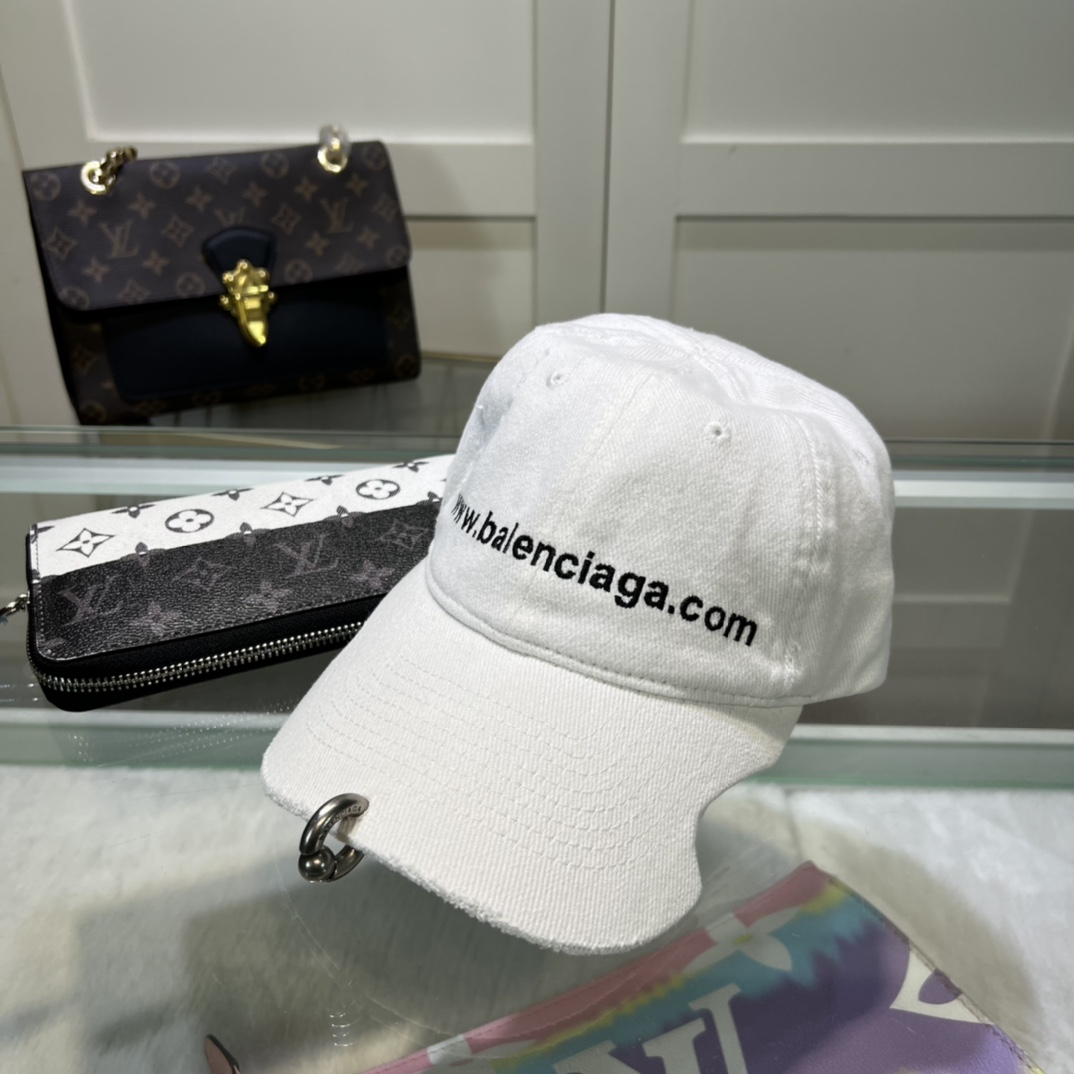 Balenciaga Embroidered-logo Six-panel Cap - EUR FASHION