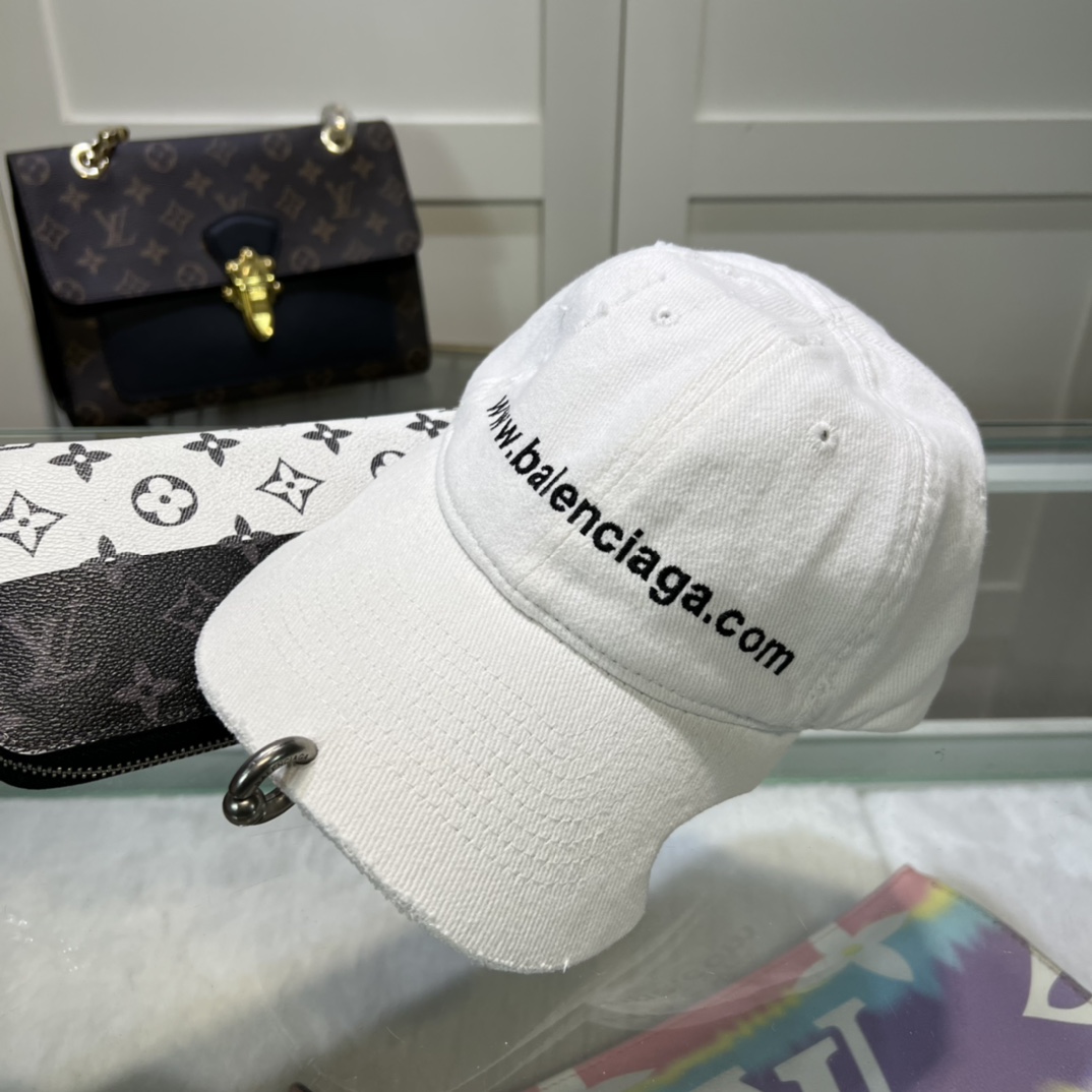 Balenciaga Embroidered-logo Six-panel Cap - EUR FASHION