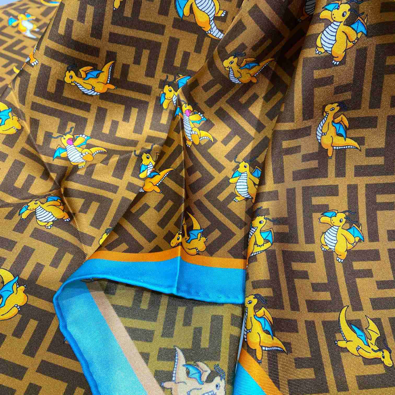 Fendi x FRGMT x Pokemon Silk Foulard   90*90cm - EUR FASHION