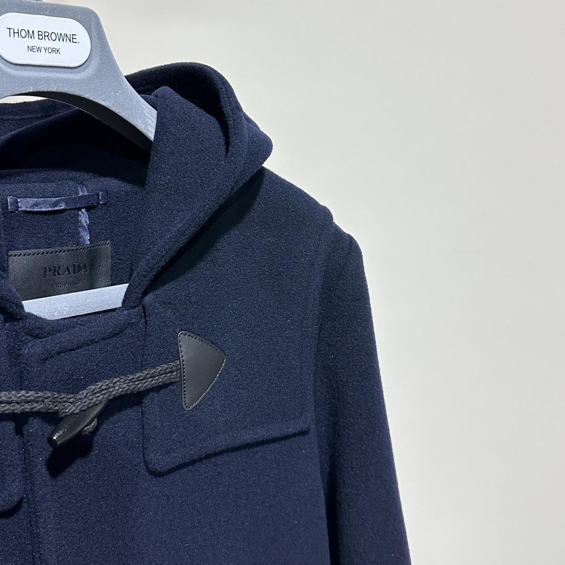 Prada Double-breasted Wool Duffle Coat - EUR FASHION