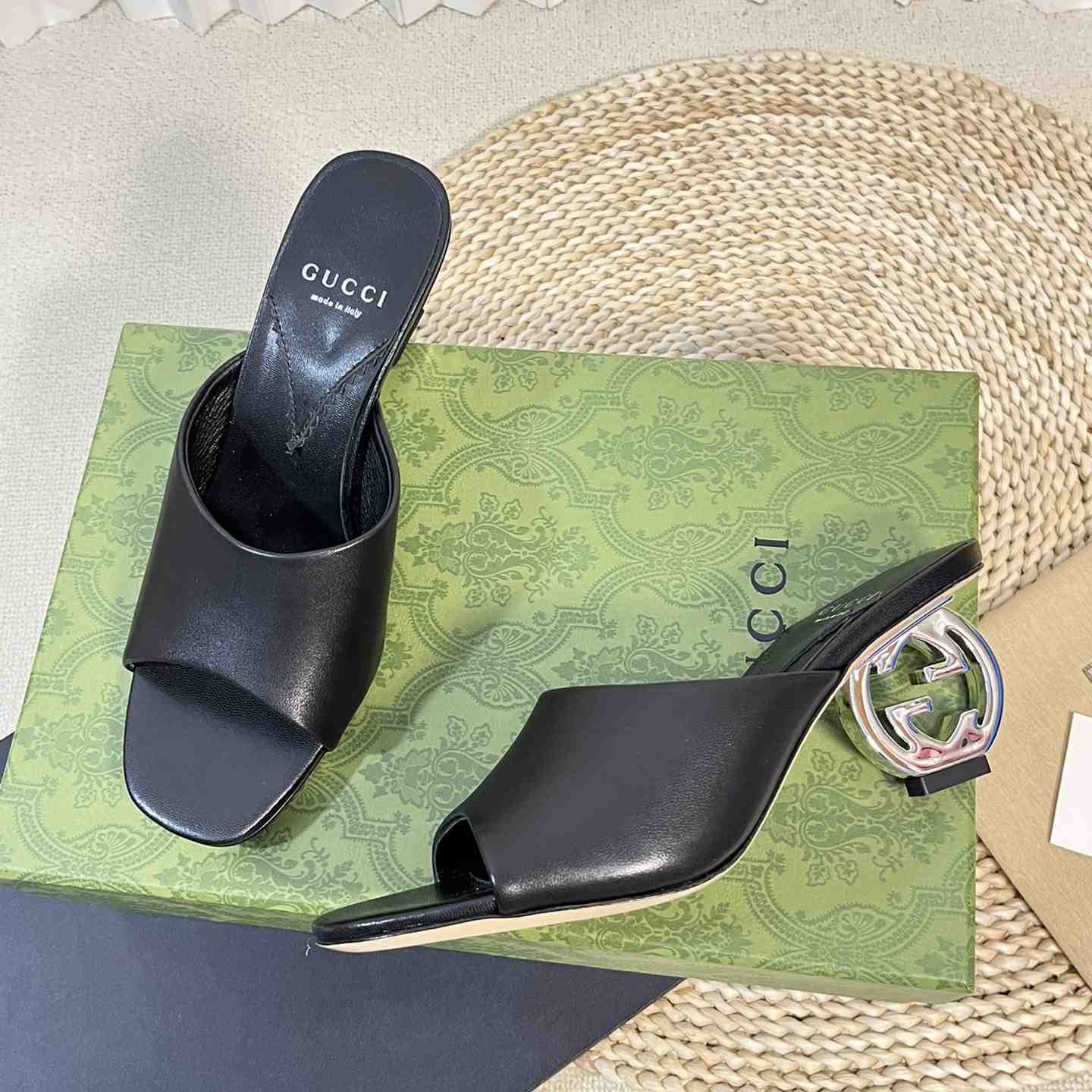 Gucci Women's Interlocking G Heel Sandal - EUR FASHION