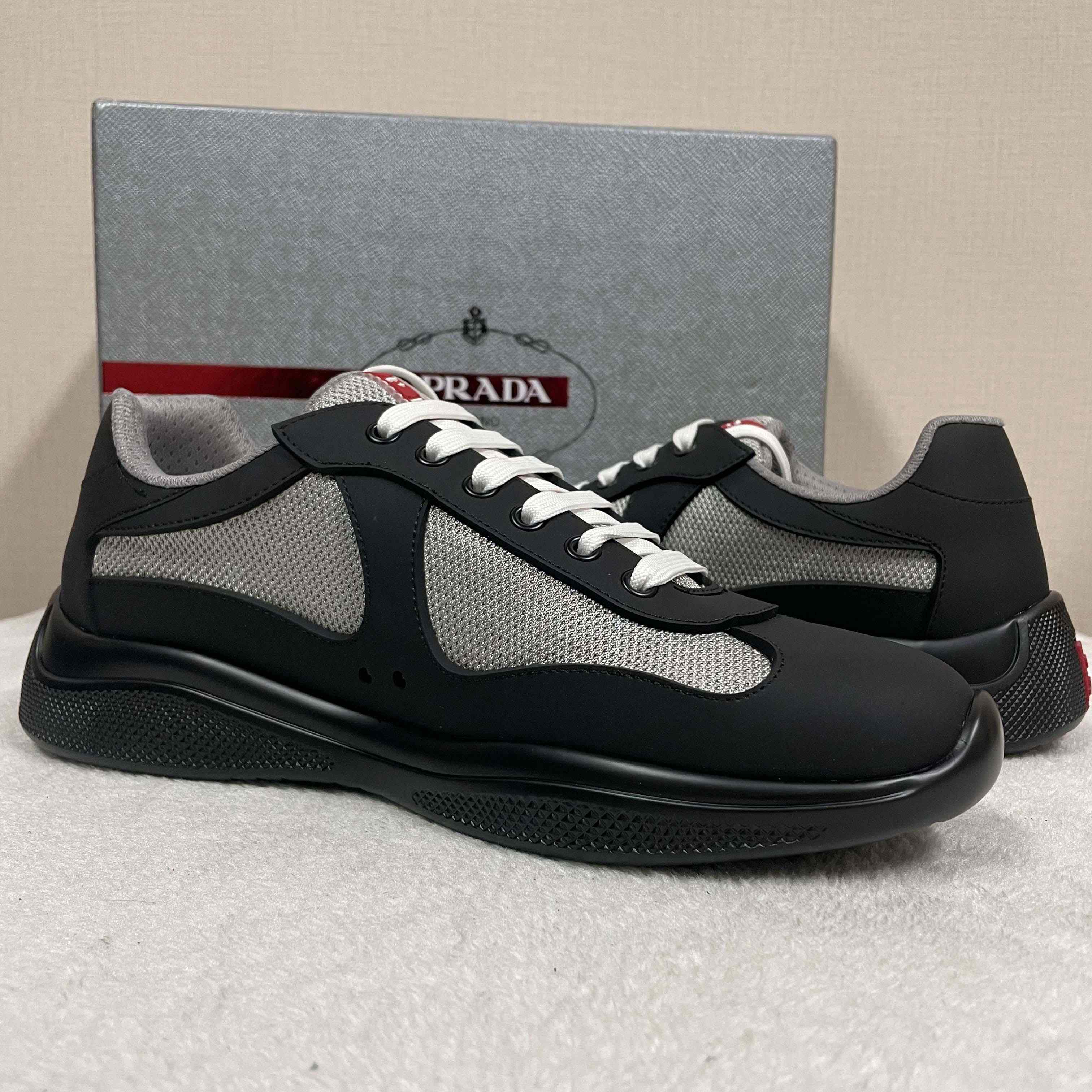 Prada America's Cup Soft Rubber And Bike Fabric Sneakers - EUR FASHION
