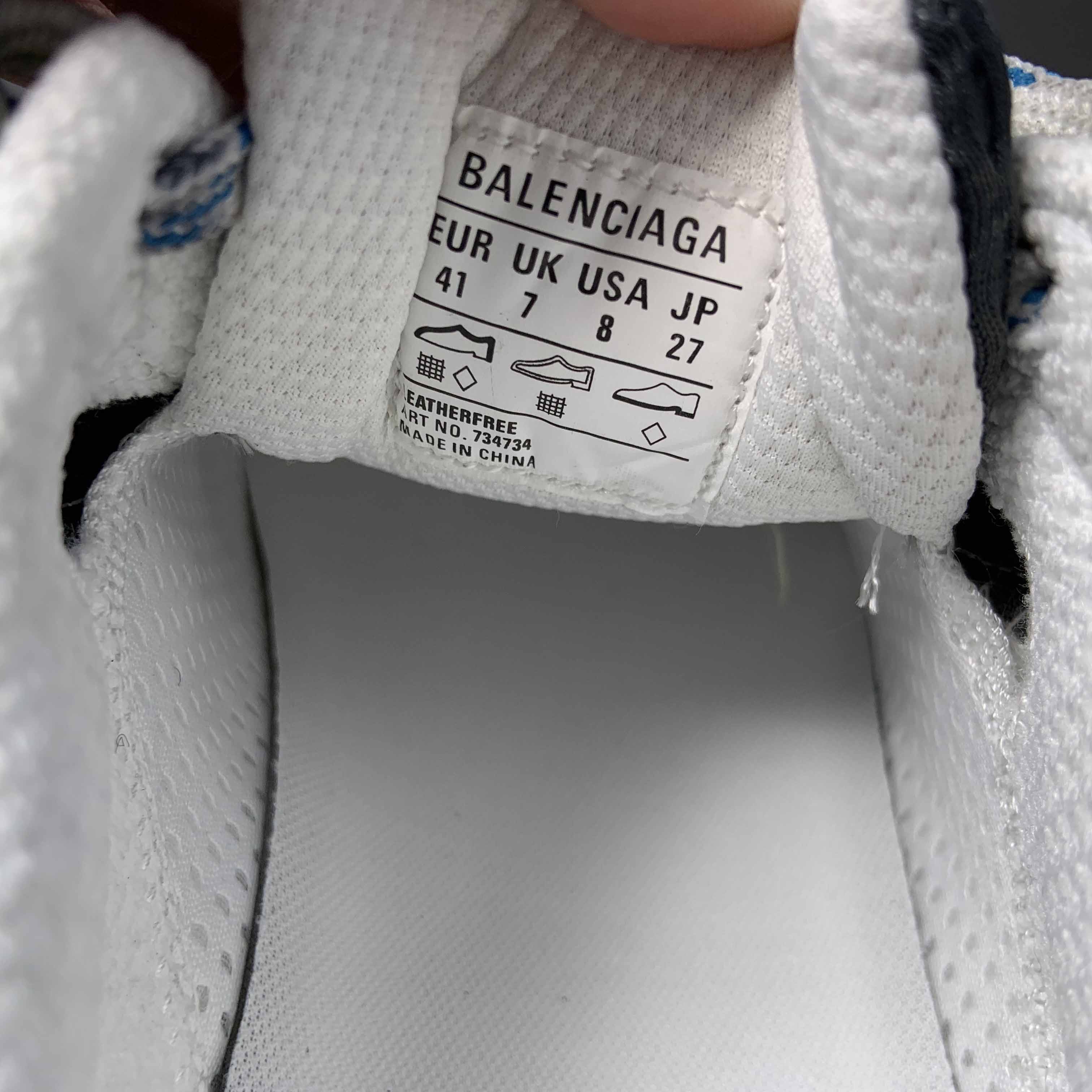 Balenciaga 3XL Sneaker In White, Blue And Yellow - EUR FASHION