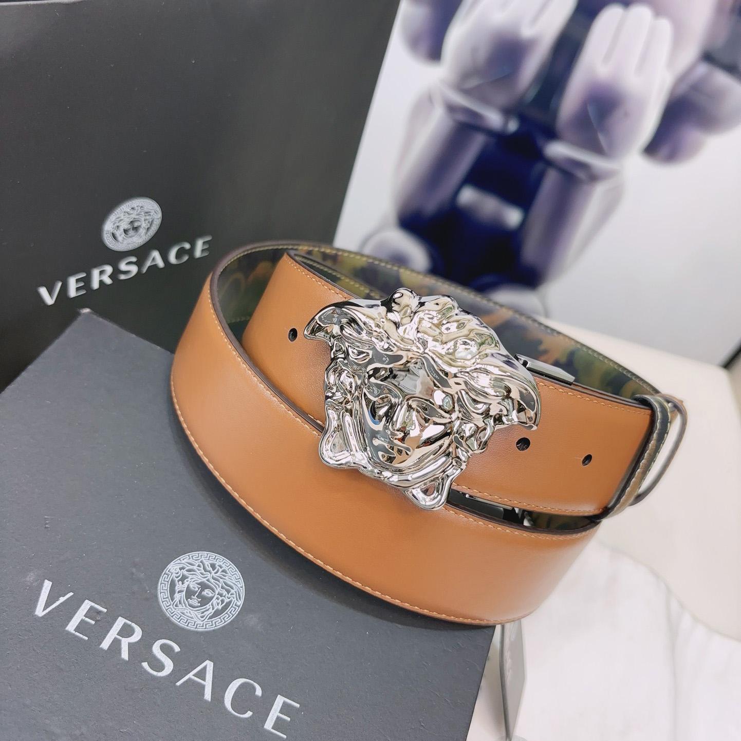 Versace La Medusa Logo-buckle Barocco-print Belt   40mm - EUR FASHION