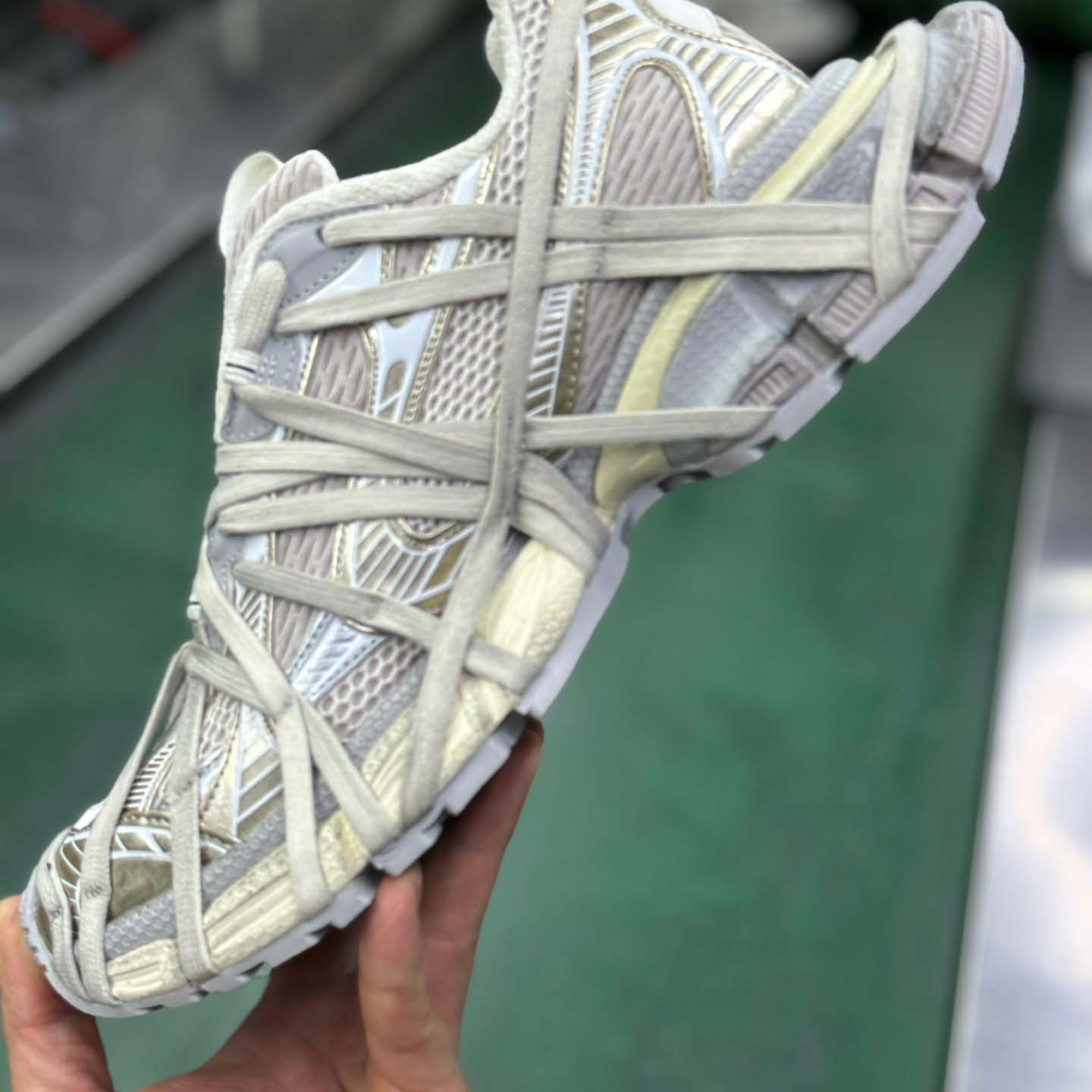 Balenciaga 3XL Extreme Lace Sneaker In Light Beige - EUR FASHION
